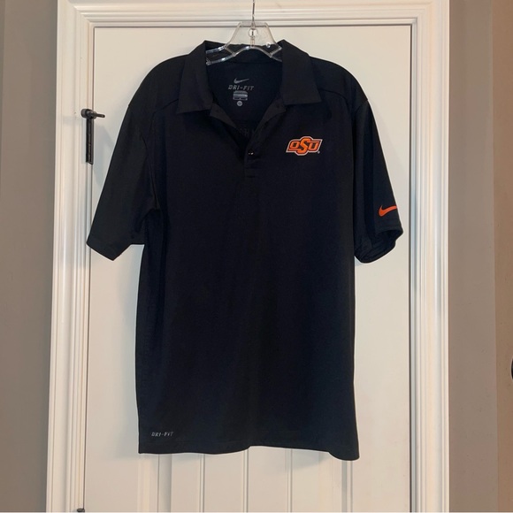 Nike Other - Nike Dri-Fit Men's Oklahoma State University Black Polo